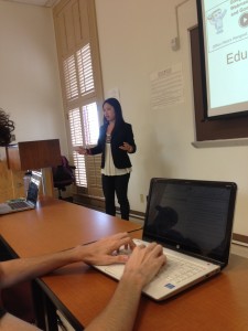 Stacie Chan during her presentation